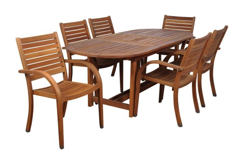 Best Eucalyptus Outdoor Furniture & Patio Sets – 2019 Buying Guide Inside Preferred Rectangular Teak And Eucalyptus Patio Dining Sets (View 10 of 15)