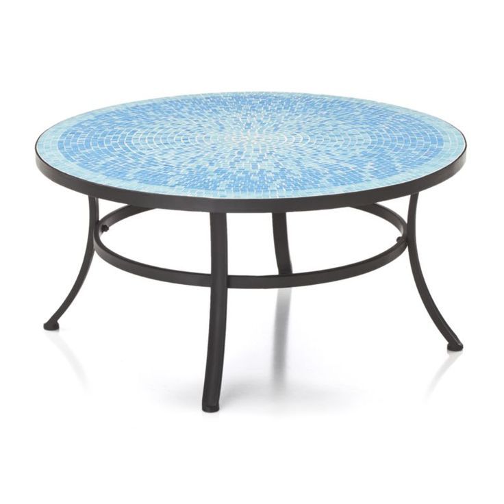 Blue Mosaic Outdoor Coffee Table / Amazon Com Vingli Mosaic Accent In Most Recent Blue Mosaic Black Iron Outdoor Accent Tables (View 15 of 15)
