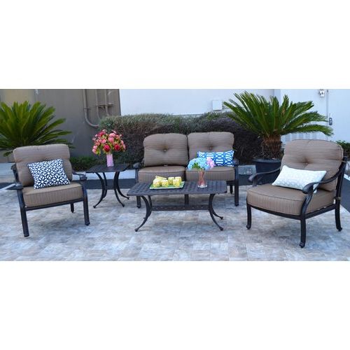 Darby Home Co Nola 5 Piece Sunbrella Sofa Set With Cushions (View 4 of 15)