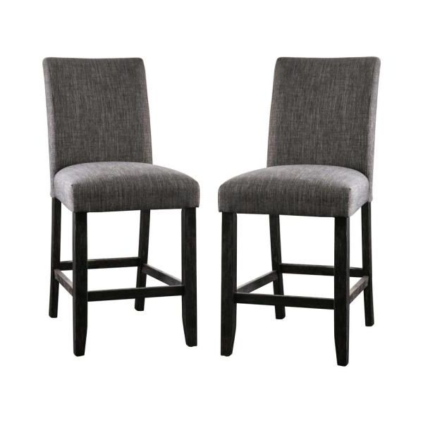 Dark Gray Fabric Outdoor Patio Bar Chairs Sets With Most Recently Released Furniture Of America Jorgie 25 In (View 4 of 15)