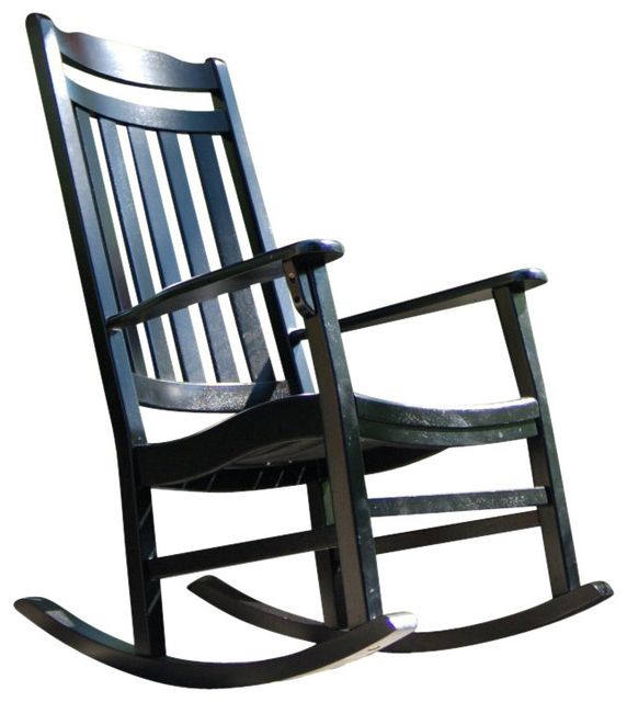 Decor Americana World's Finest Rocker, Black – Outdoor Rocking Chairs Inside Best And Newest Dark Natural Rocking Chairs (View 14 of 15)