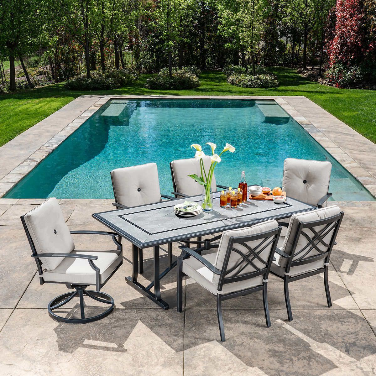 Dining Set, Rectangular In Newest 7 Piece Rectangular Patio Dining Sets (View 10 of 15)