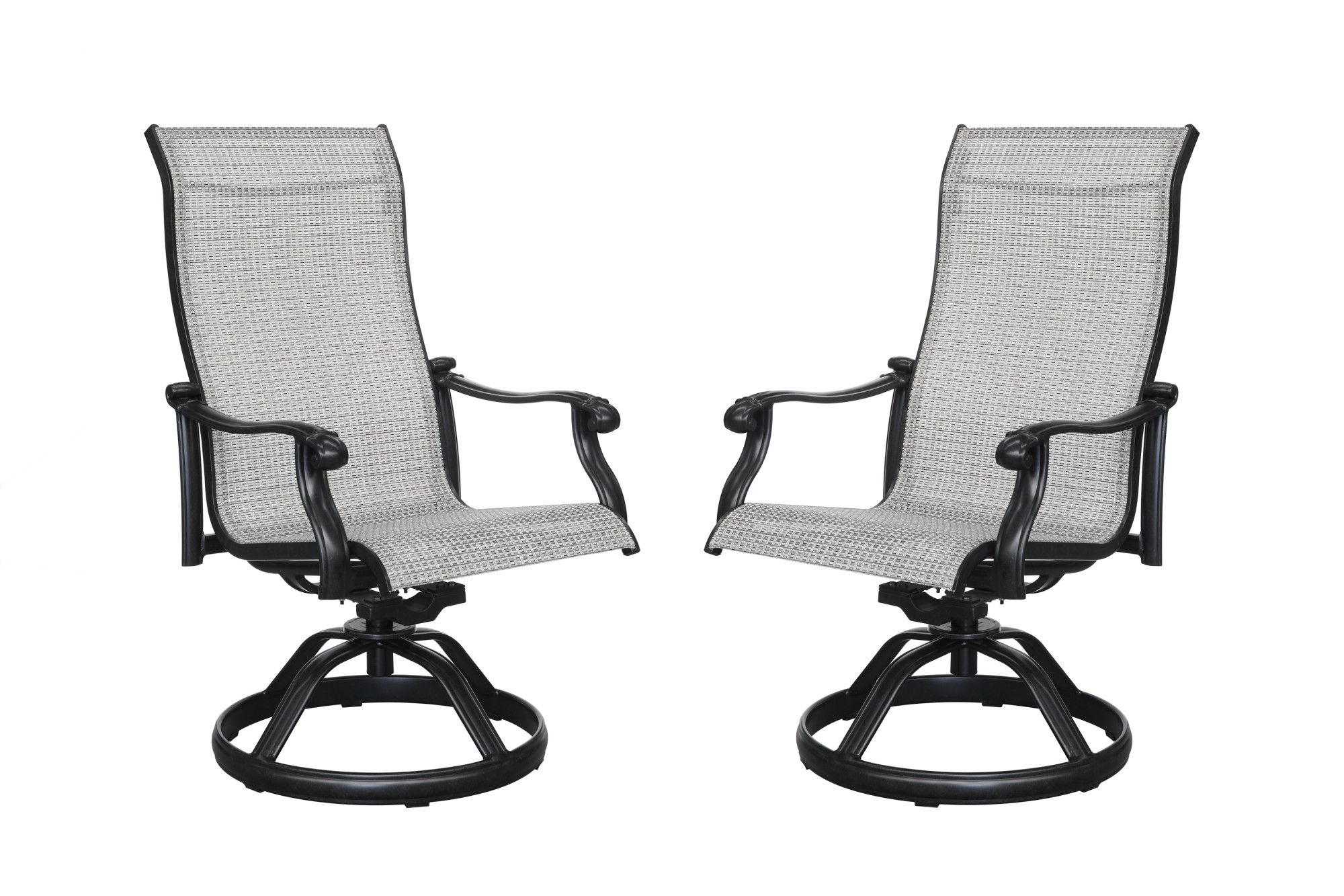 Famous Emerald Home Versailles Grey And Onyx Outdoor Dining Arm Chair With For Black Outdoor Dining Chairs (View 6 of 15)