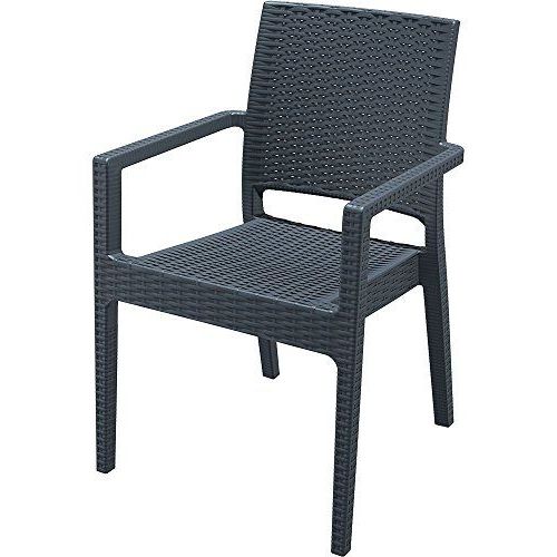 Fashionable Stacking Outdoor Armchairs Sets For Rattan Effect Stacking Garden Dining Armchair – Made From Weatherproof (View 14 of 15)