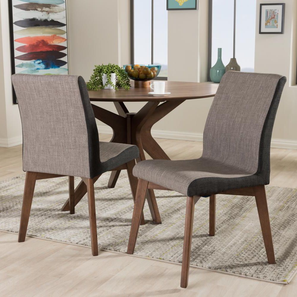 Favorite Dark Gray Fabric Outdoor Patio Bar Chairs Sets Inside Baxton Studio Kimberly Gray Fabric Upholstered Dining Chairs (set Of  (View 10 of 15)