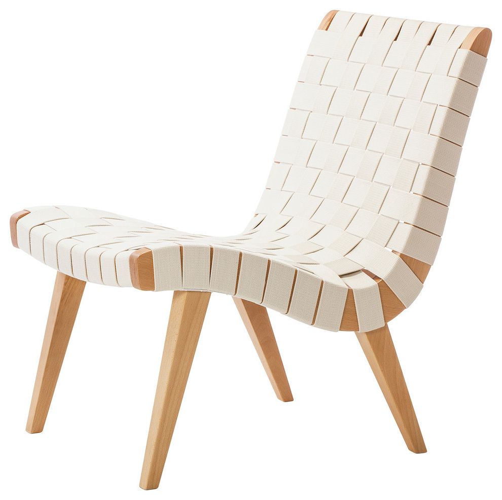 Favorite Natural Wood Outdoor Lounger Chairs Inside Woven Lounge Chair, Natural Oak – Midcentury – Armchairs And Accent (View 13 of 15)