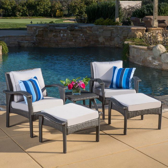 Gray All Weather Outdoor Seating Patio Sets Throughout Fashionable Beacon All Weather Wicker/rattan 2 – Person Seating Group With Cushions (View 4 of 15)