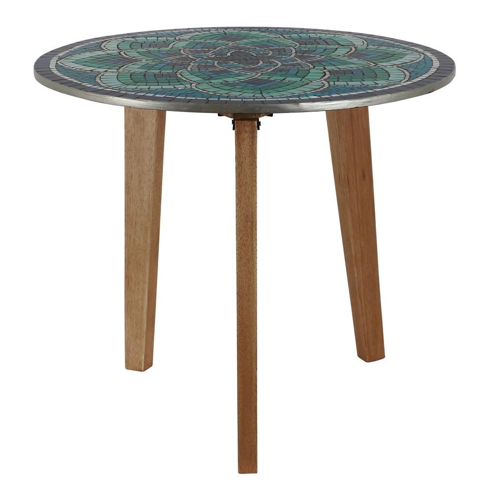 Green Mosaic Outdoor Accent Tables Inside Preferred Decor Therapy Moroccan 21.65 In (View 12 of 15)