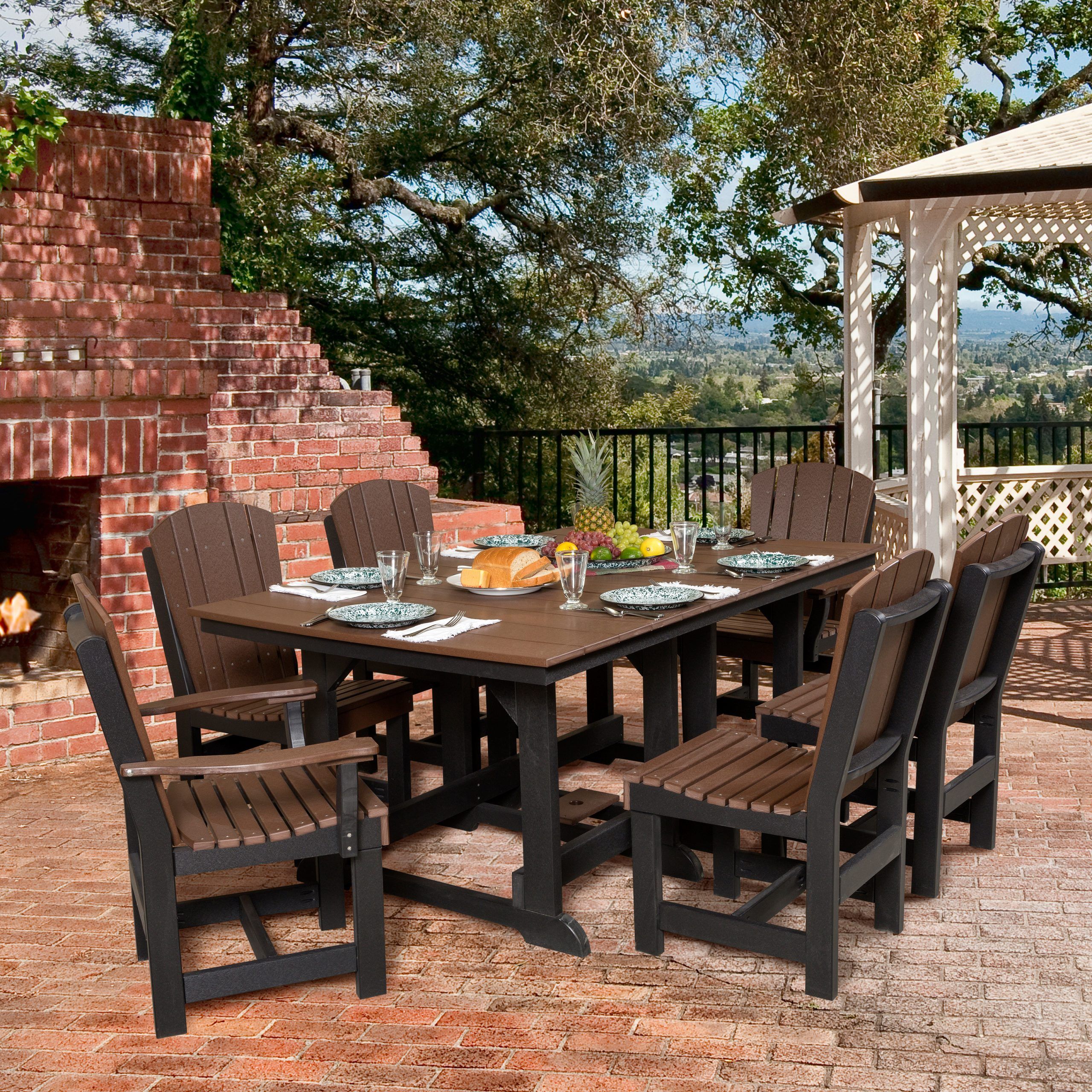 Little Cottage Heritage Recycled Plastic 7 Piece Rectangular Patio In Best And Newest 7 Piece Rectangular Patio Dining Sets (View 5 of 15)
