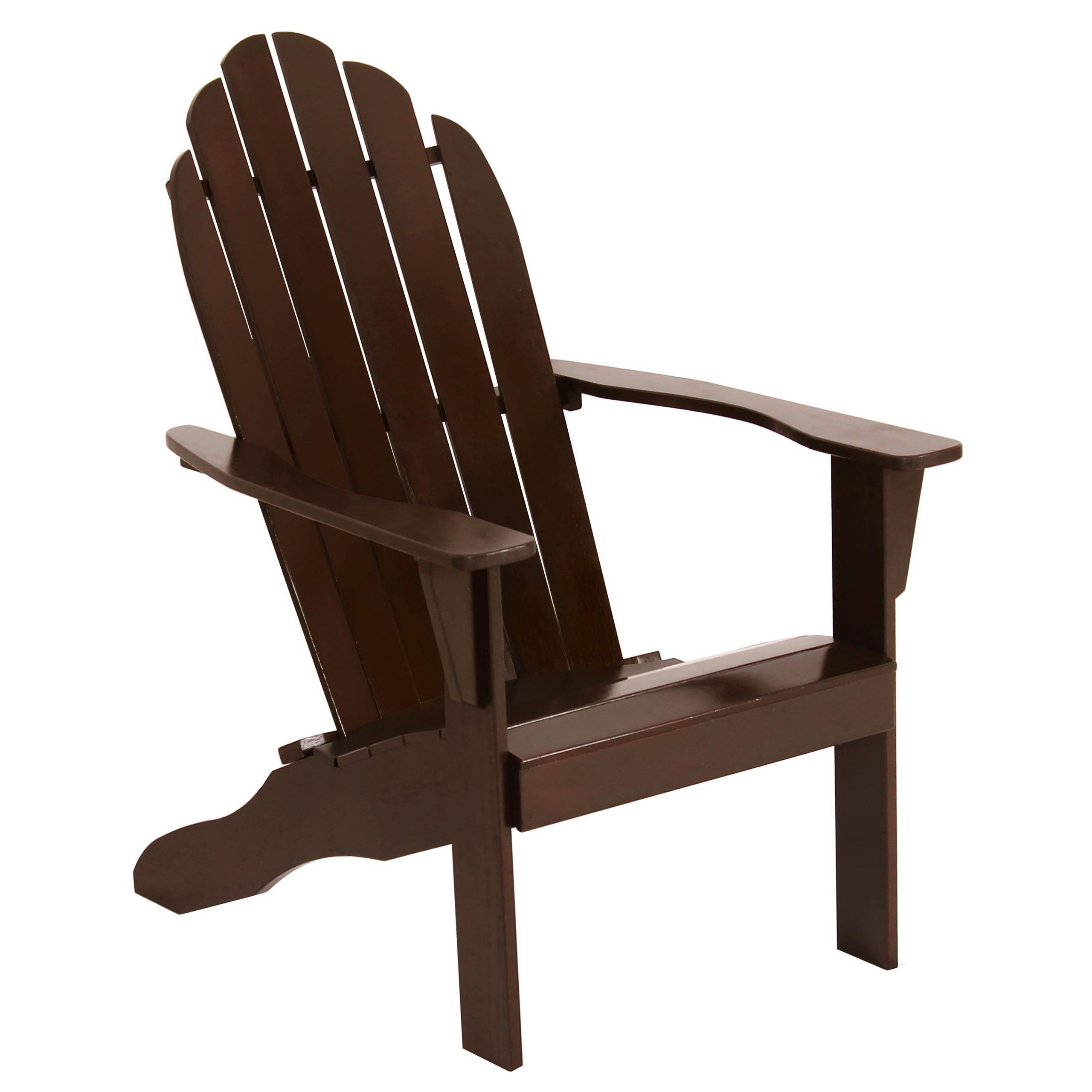 Mainstays Wooden Outdoor Adirondack Chair, Dark Brown Finish, Solid With Regard To Widely Used Dark Wood Outdoor Chairs (View 10 of 15)