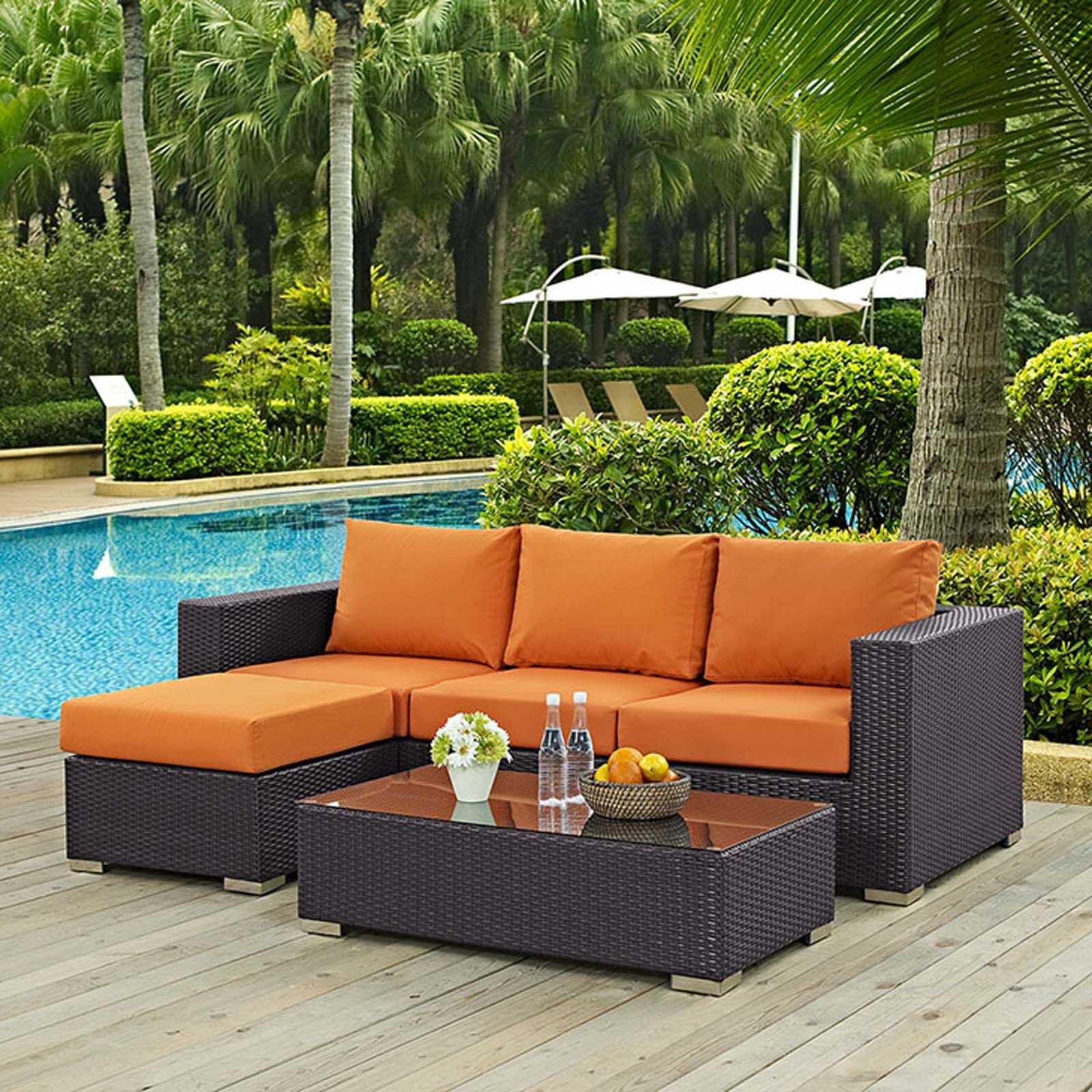 Modterior :: Outdoor :: Sectional Sets :: Convene 3 Piece Outdoor Patio For Popular White Fabric Outdoor Patio Sets (View 13 of 15)