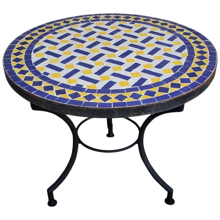 Mosaic Outdoor Table, Mosaic Table With Regard To Ocean Mosaic Outdoor Accent Tables (View 8 of 15)