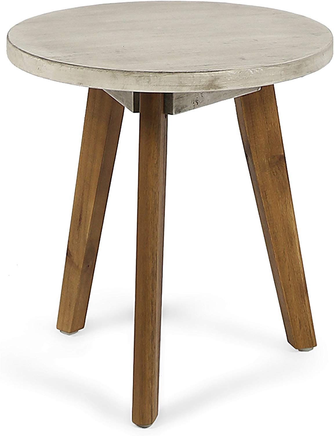 Most Current Amazonsmile : Christopher Knight Home 305359 Gino Outdoor Acacia Wood Within Natural Wood Outdoor Side Tables (View 3 of 15)