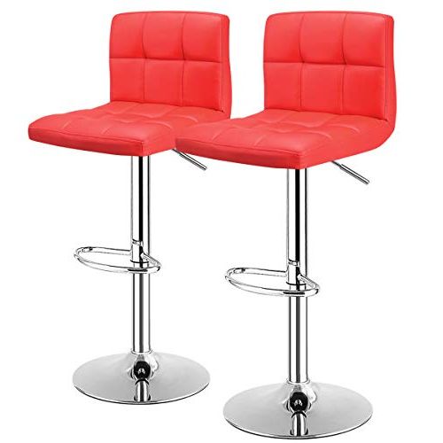 Most Current Armless Square Dining Sets Intended For Costway Bar Stool, Modern Swivel Adjustable Barstools, Square Armless (View 14 of 15)