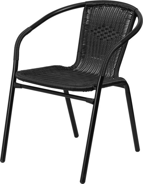 Most Popular Outdoor Synthetic Rattan Armchair Stackable, Set Of 4 – Tropical Inside Stacking Outdoor Armchairs Sets (View 11 of 15)