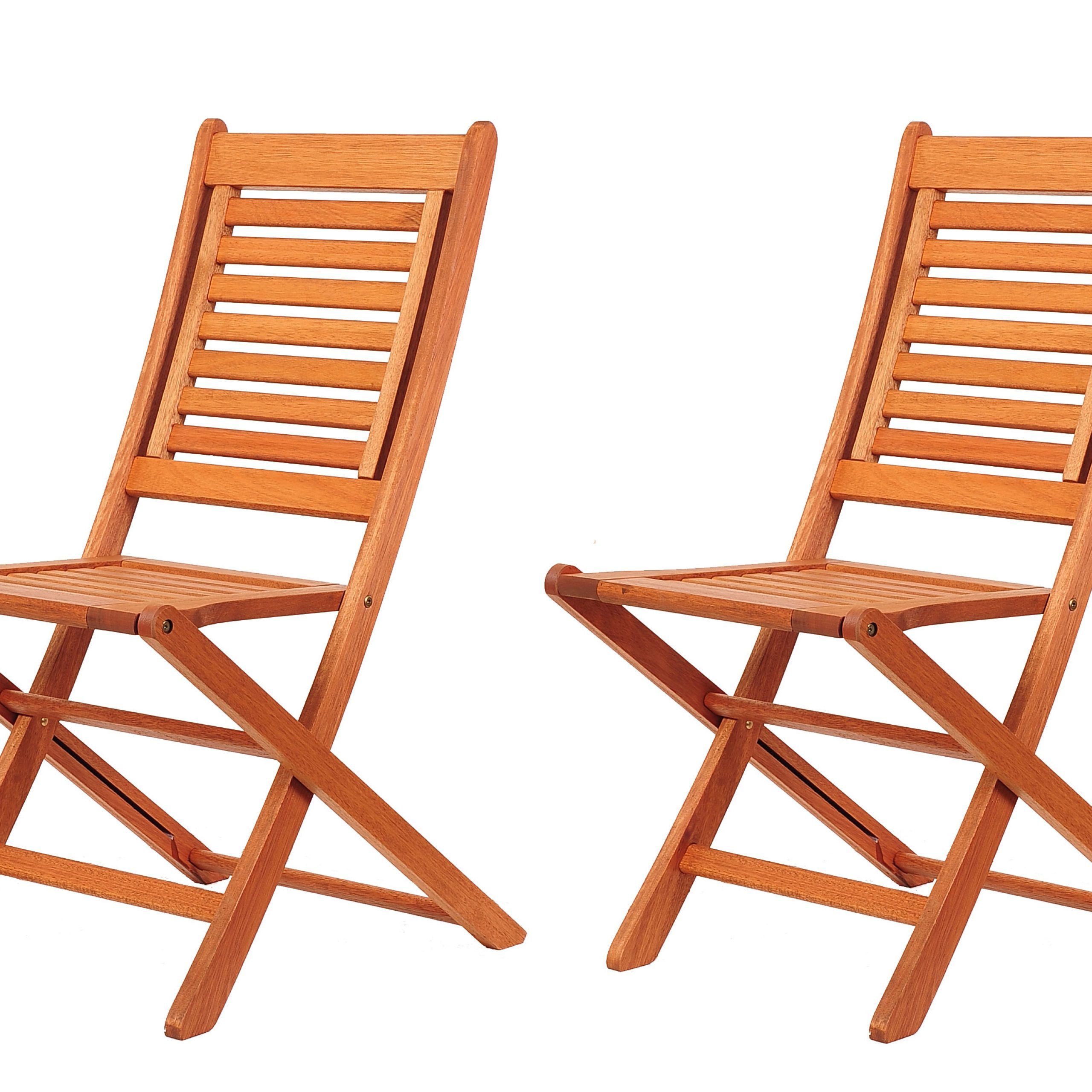 Most Recent Eucalyptus Stackable Patio Chairs Throughout Amazonia Milano 2 Piece Patio Folding Chairs (View 3 of 15)