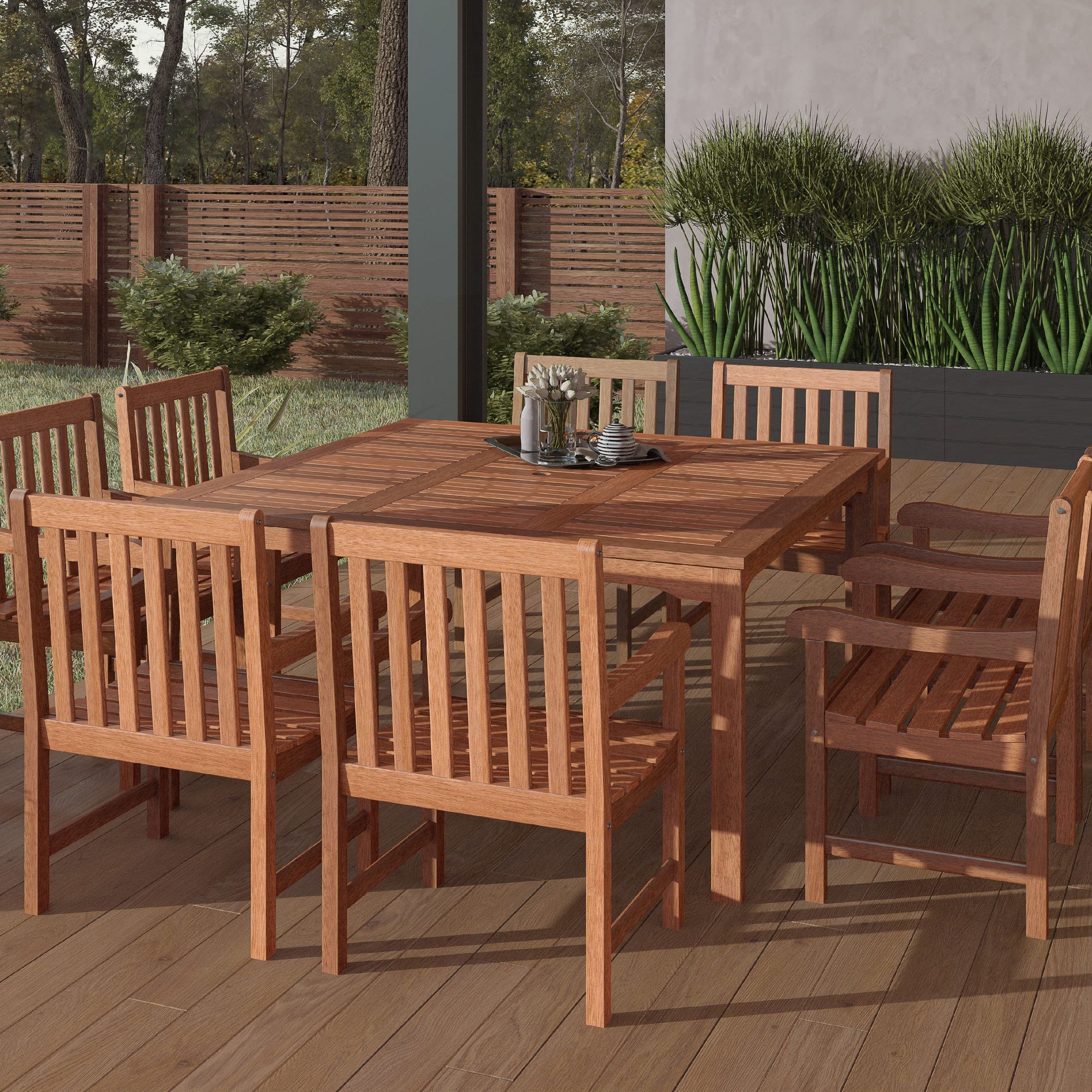 Most Recently Released 9 Piece Square Dining Sets With Amazonia Milano 9 Piece Square Patio Dining Set (View 2 of 15)