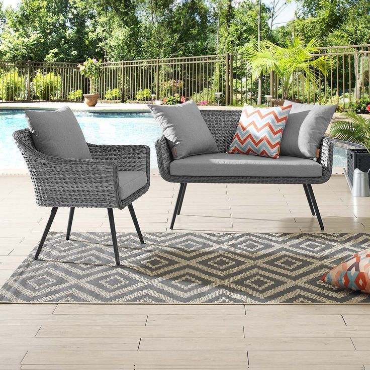 Most Recently Released Modway Endeavor 2 Piece Outdoor Patio Wicker Rattan Sectional Sofa Set Within 2 Piece Outdoor Wicker Sectional Sofa Sets (View 10 of 15)