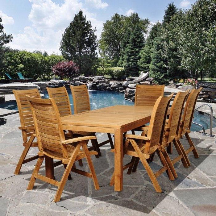 Most Recently Released Teak Outdoor Dining Set – With Table And Chairs (View 7 of 15)