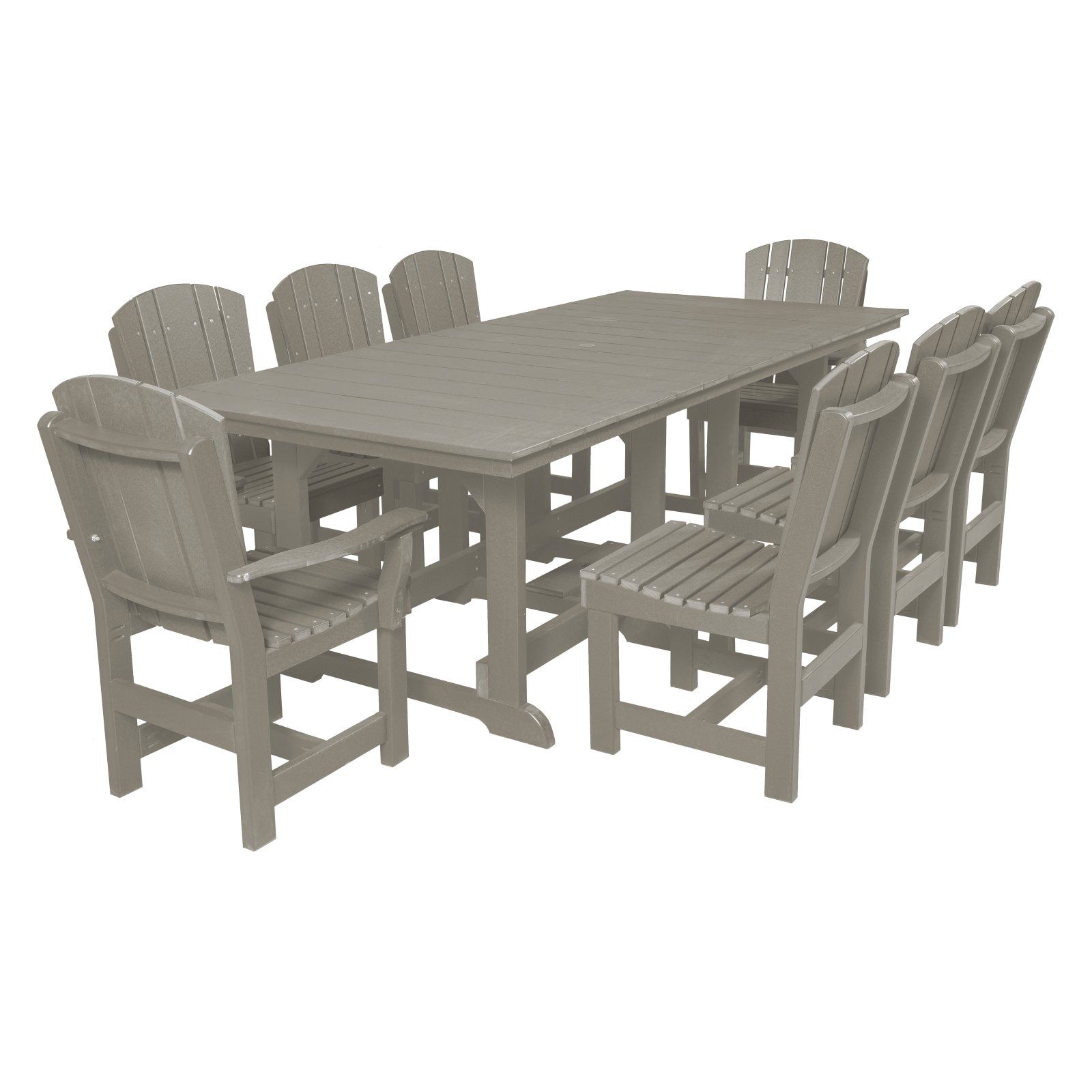 Most Recently Released Wildridge Heritage Recycled Plastic 9 Piece Rectangular Patio Dining In 9 Piece Oval Dining Sets (View 15 of 15)