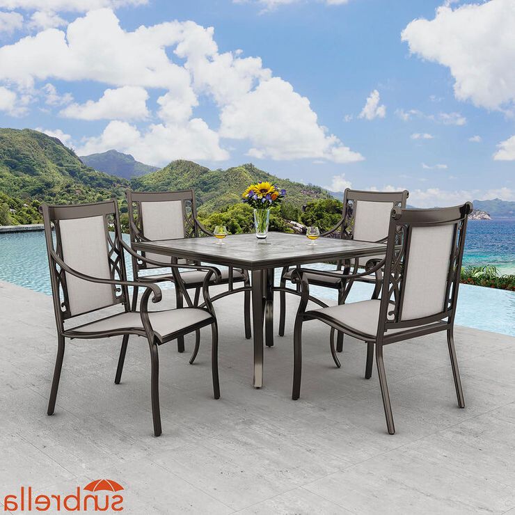 Most Up To Date Agio Turner 5 Piece Sling Dining Patio Set + Cover (View 13 of 15)