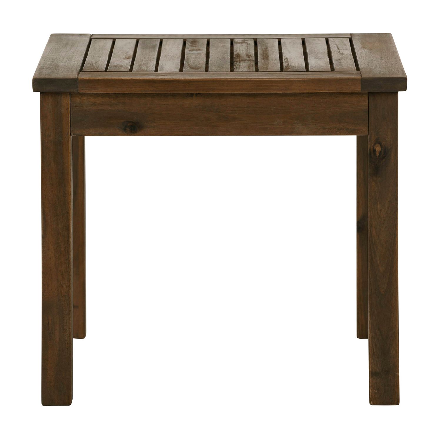 Natural Dark Oil Acacia Outdoor Arm Chairs Intended For 2020 Classic Acacia Wood Patio Side Table – Pier1 Imports (View 9 of 15)