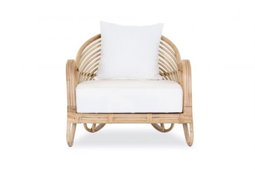 Natural Rattan With White Fabric (View 5 of 15)
