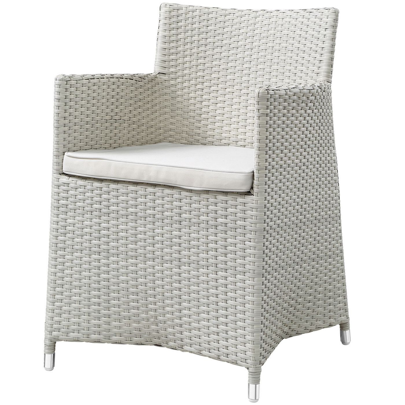 Outdoor Armchairs Throughout Well Known Junction Modern Rattan Weaved Outdoor Patio Dining Armchair W/ Cushion (View 13 of 15)