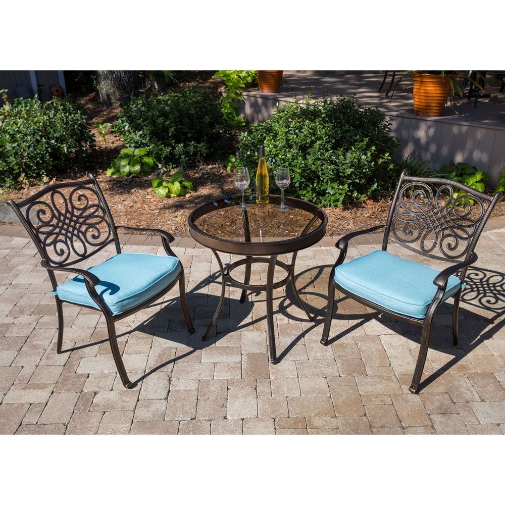 Outdoor Regarding Blue 3 Piece Outdoor Seating Sets (View 7 of 15)
