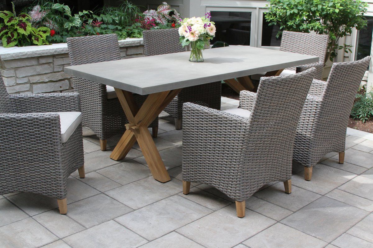 Patio Dining Inside Teak And Wicker Dining Sets (View 5 of 16)