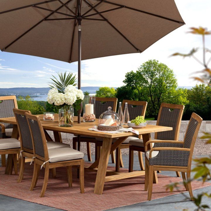 Patio In 9 Piece Teak Outdoor Dining Sets (View 9 of 15)