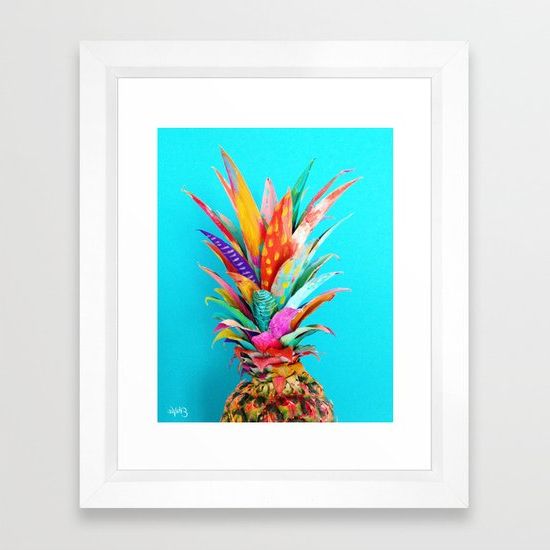 Popular Ettavee Pineapple Crown Framed Art Printettavee (View 11 of 15)