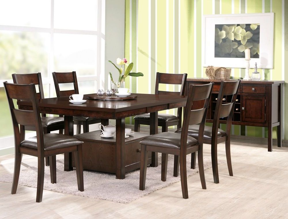 Preferred 9 Piece Dining Room Sets Square Intended For 9 Piece Square Dining Sets (View 13 of 15)