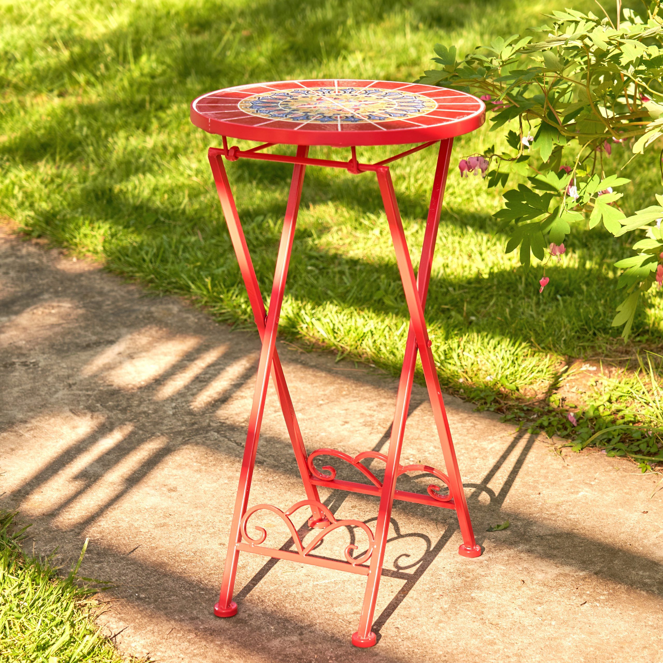 Preferred Mosaic Outdoor Accent Tables With "paris Ii" Small Mosaic Accent Table (View 11 of 15)