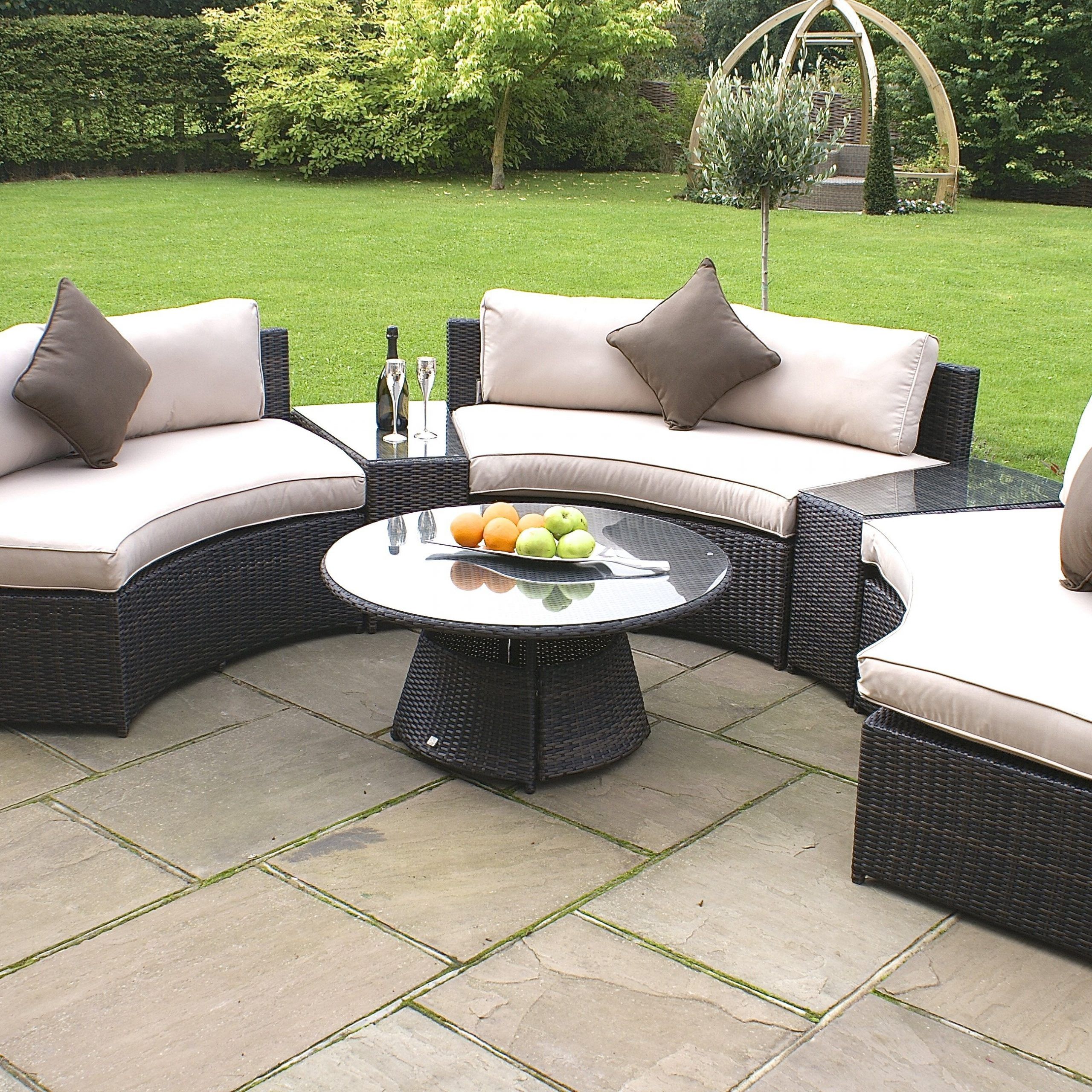 Rattan Furniture Fairy Regarding Well Liked Fabric Outdoor Middle Chair Sets (View 2 of 15)