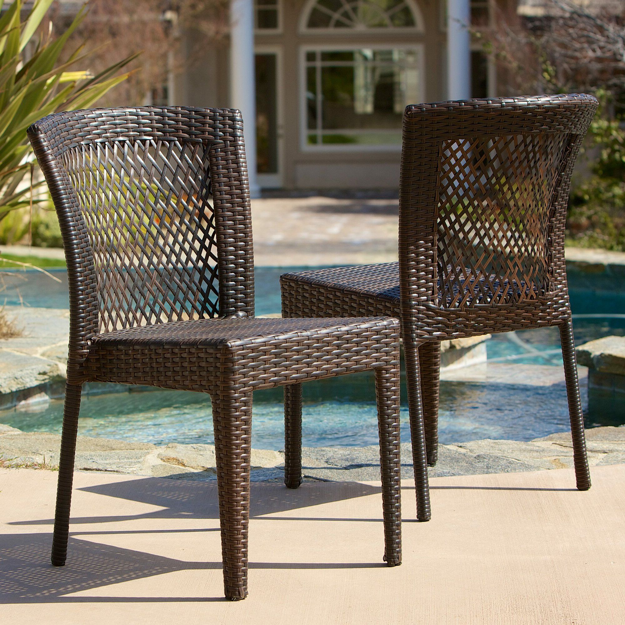 Rattan Wicker Outdoor Seating Sets Within Well Liked Breakwater Bay Dawson Outdoor Wicker Chair & Reviews (View 4 of 15)