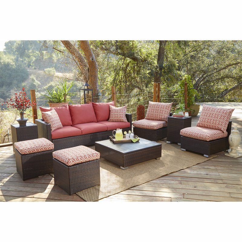 Recent Mcmanis 8 Piece Rattan Conversation Set With Cushions (View 2 of 15)