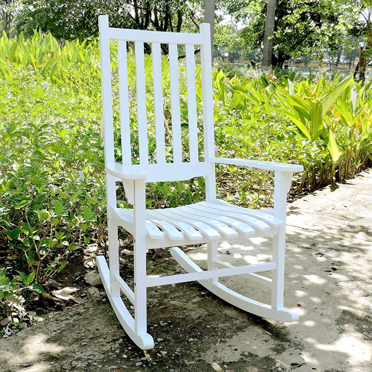 Recent White Porch Rocker/rocking Chair Acacia Wood (View 1 of 15)