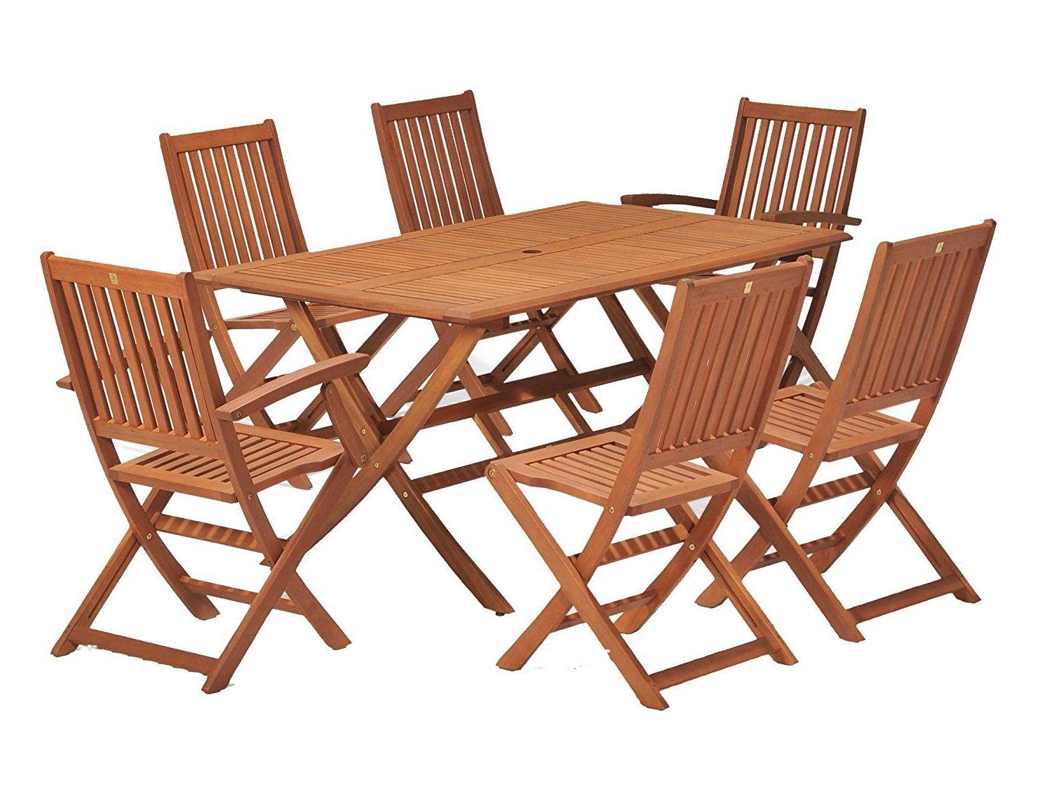 Rectangular Teak And Eucalyptus Patio Dining Sets Inside Widely Used Wiltshire Fsc Eucalyptus Wood 6 Seater Outdoor Dining Set, With (View 2 of 15)