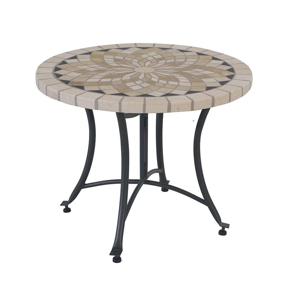 Round Mosaic Outdoor Coffee Table / Moroccan Mosaic Round Tile Coffee With Widely Used Green Mosaic Outdoor Accent Tables (View 2 of 15)