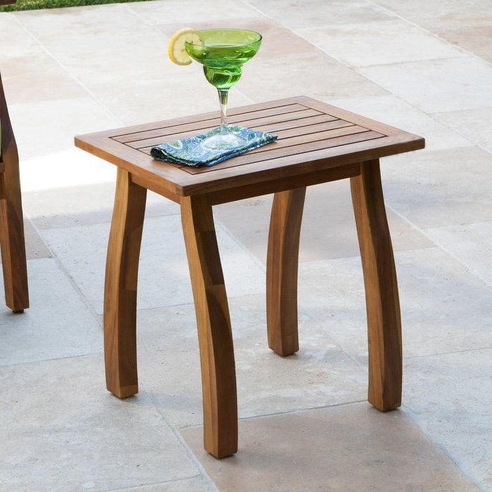 Side Table Wood, Solid Wood Side Table, Outdoor Accent (View 8 of 15)