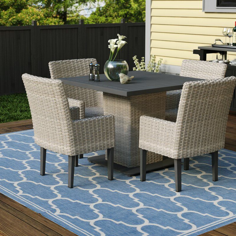 Sol 72 Outdoor Brennon 5 Piece Dining Set (View 14 of 15)