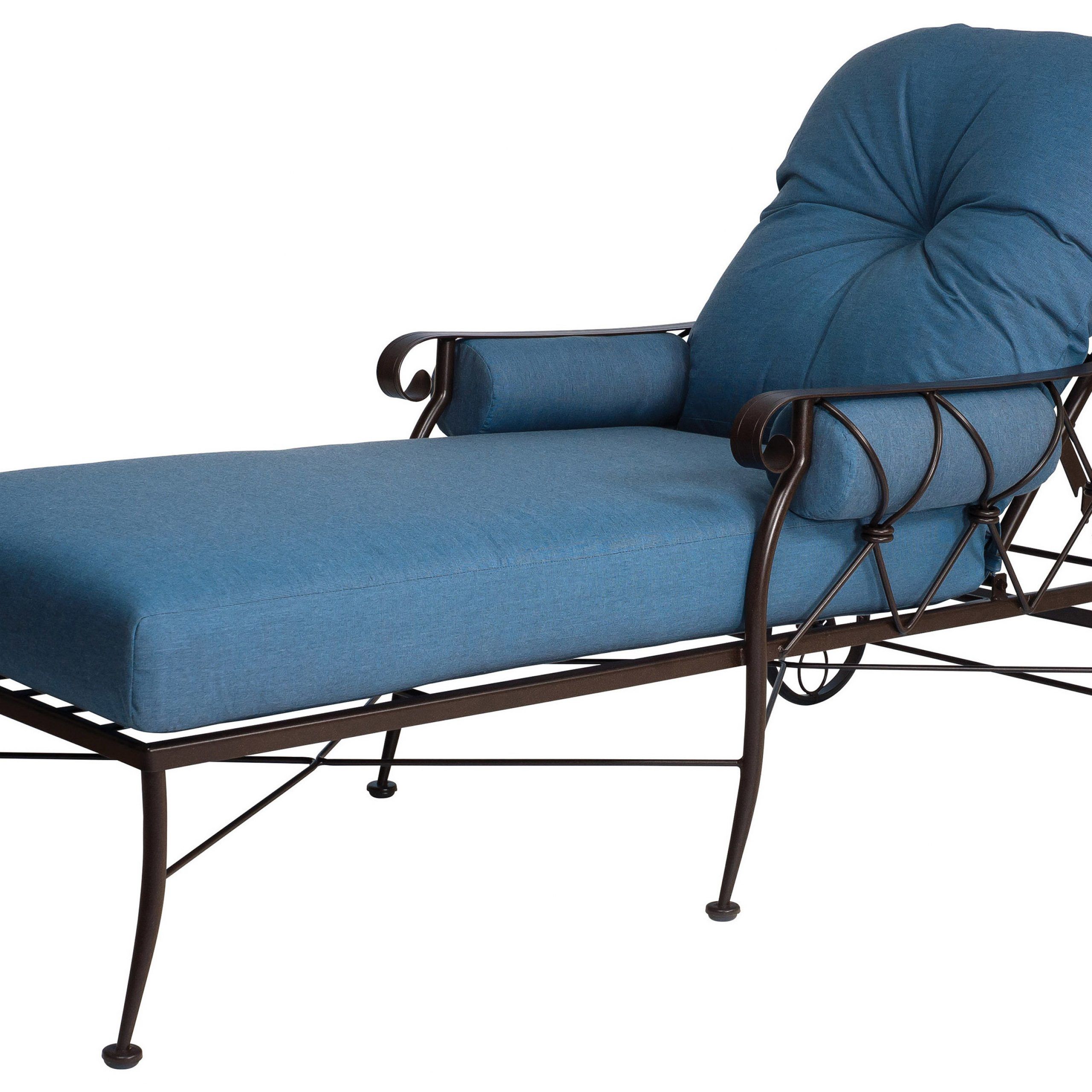 Steel Arm Outdoor Aluminum Chaise Sets With Regard To Preferred Wrought Iron Outdoor Chaise Lounge Chairs : Woodard Bradford Adjustable (View 1 of 15)