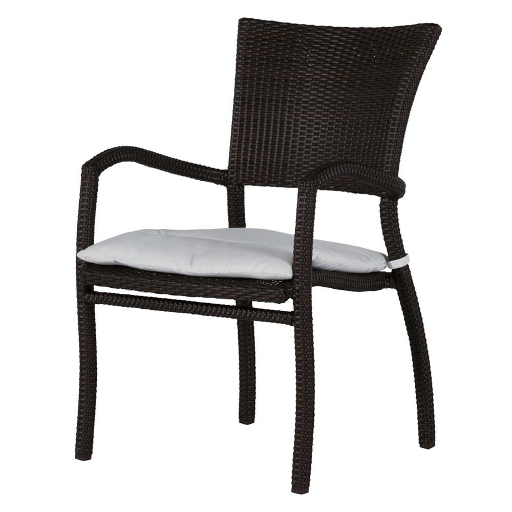 Summer Classics Skye Modern Black Woven Wicker Outdoor Dining Arm Chair In Most Recent Black Outdoor Dining Chairs (View 7 of 15)