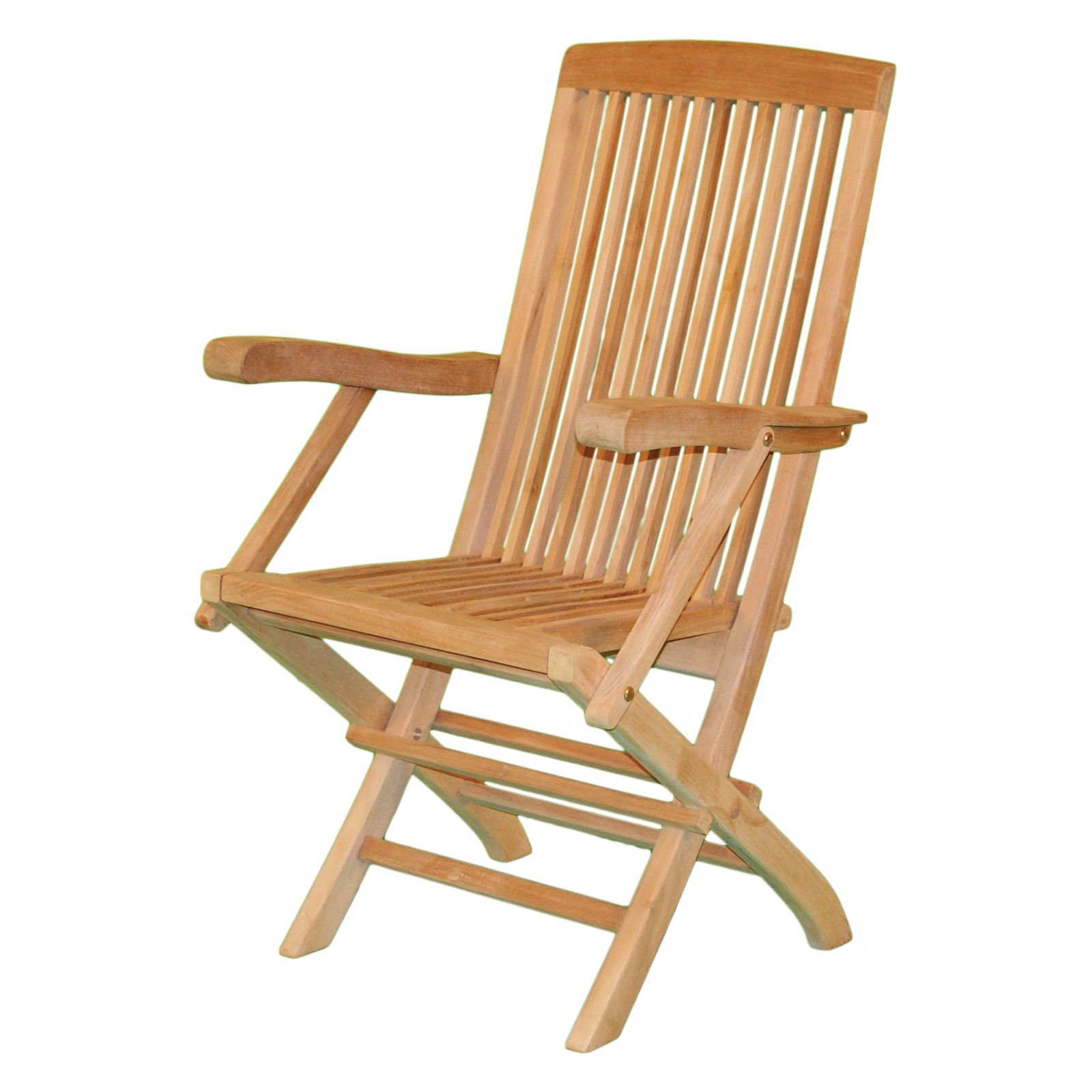 Teak Outdoor Folding Armchairs In Trendy Jewels Of Java Teak Fan Folding Arm Chair – Outdoor Dining Chairs At (View 2 of 15)