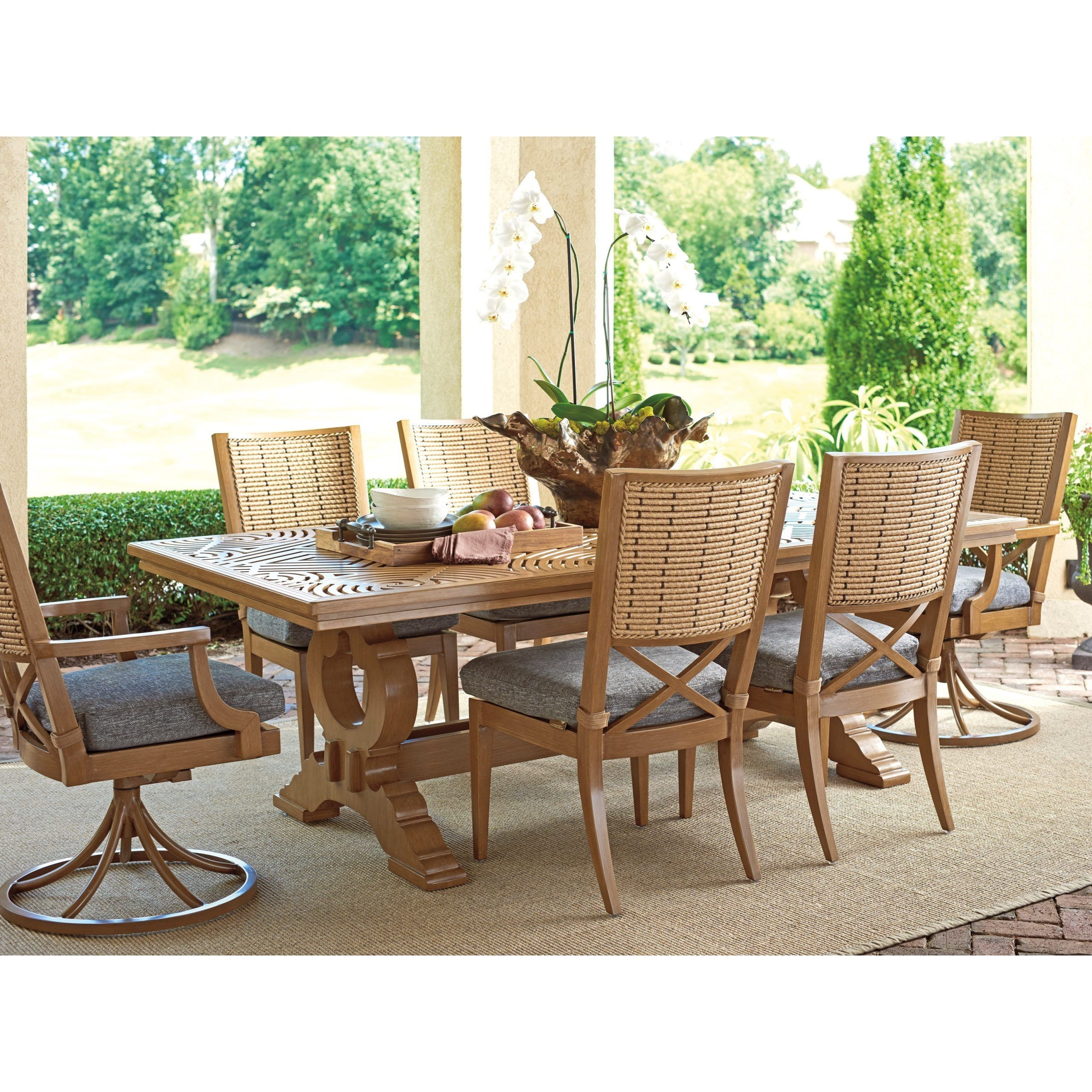 Tommy Bahama Outdoor Living Los Altos Valley View 7 Piece Outdoor Inside Best And Newest 7 Piece Rectangular Patio Dining Sets (View 7 of 15)