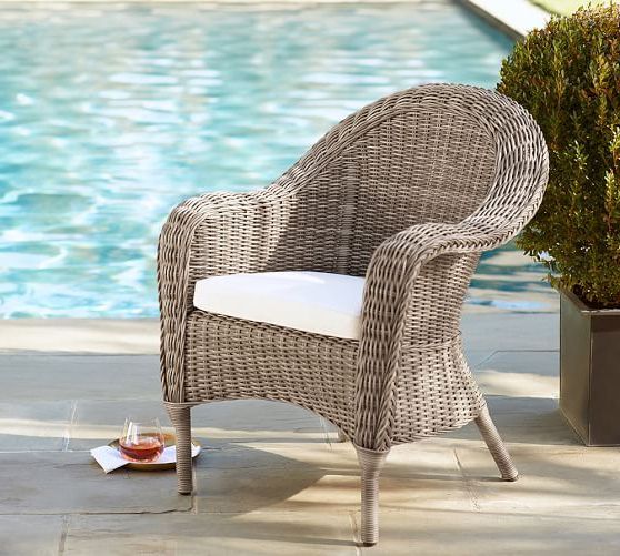 Torrey All Weather Wicker Roll Arm Dining Chair – Natural (View 13 of 15)