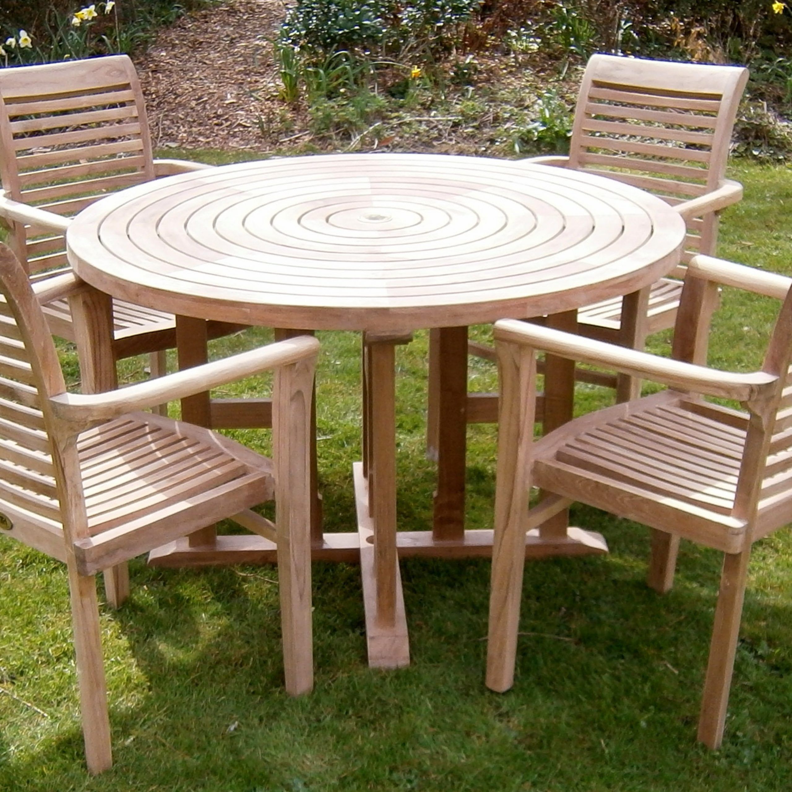 Turnworth Teak Ring Table And Chairs – Chairs And Tables Uk – Teak Pertaining To 2019 Teak Wood Outdoor Table And Chairs Sets (View 6 of 15)