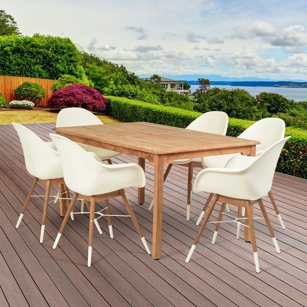 Well Known Amazonia Hawaii Deluxe 7 Piece Rectangular Patio Dining Set – Overstock For Rectangular 7 Piece Patio Dining Sets (View 7 of 15)