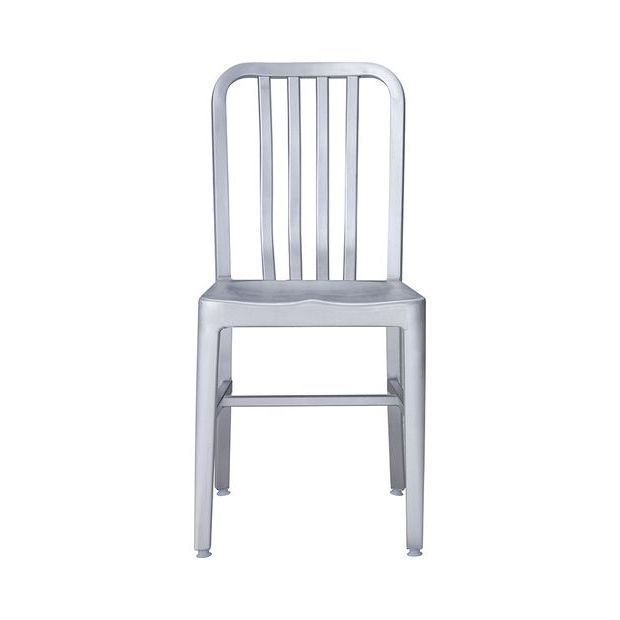 Well Known Brushed Aluminum Outdoor Armchair Sets Inside Elm Street Brushed Aluminum Dining Chair – Set Of  (View 10 of 15)